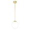 Cwi Lighting Hoops 1 Light LED Pendant With Satin Gold Finish 1273P10-1-602 - alternate 2